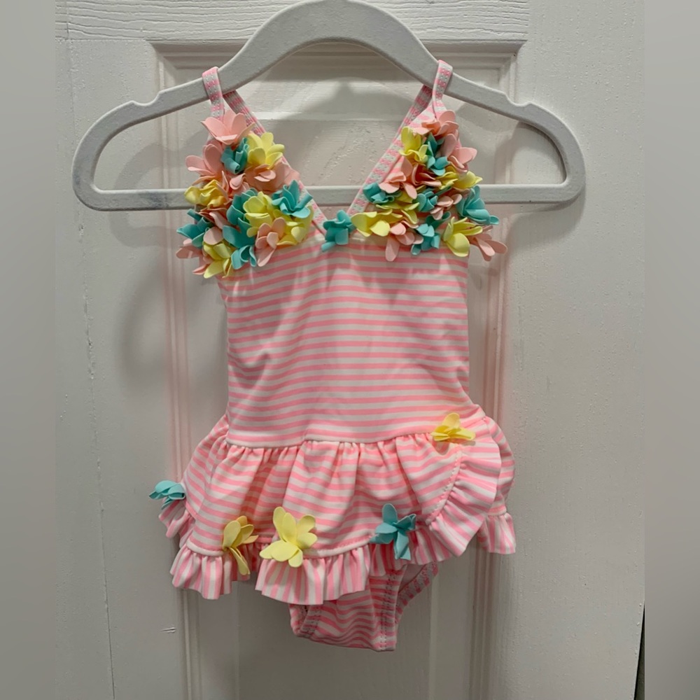 Pink Flower One-Piece Swimsuit